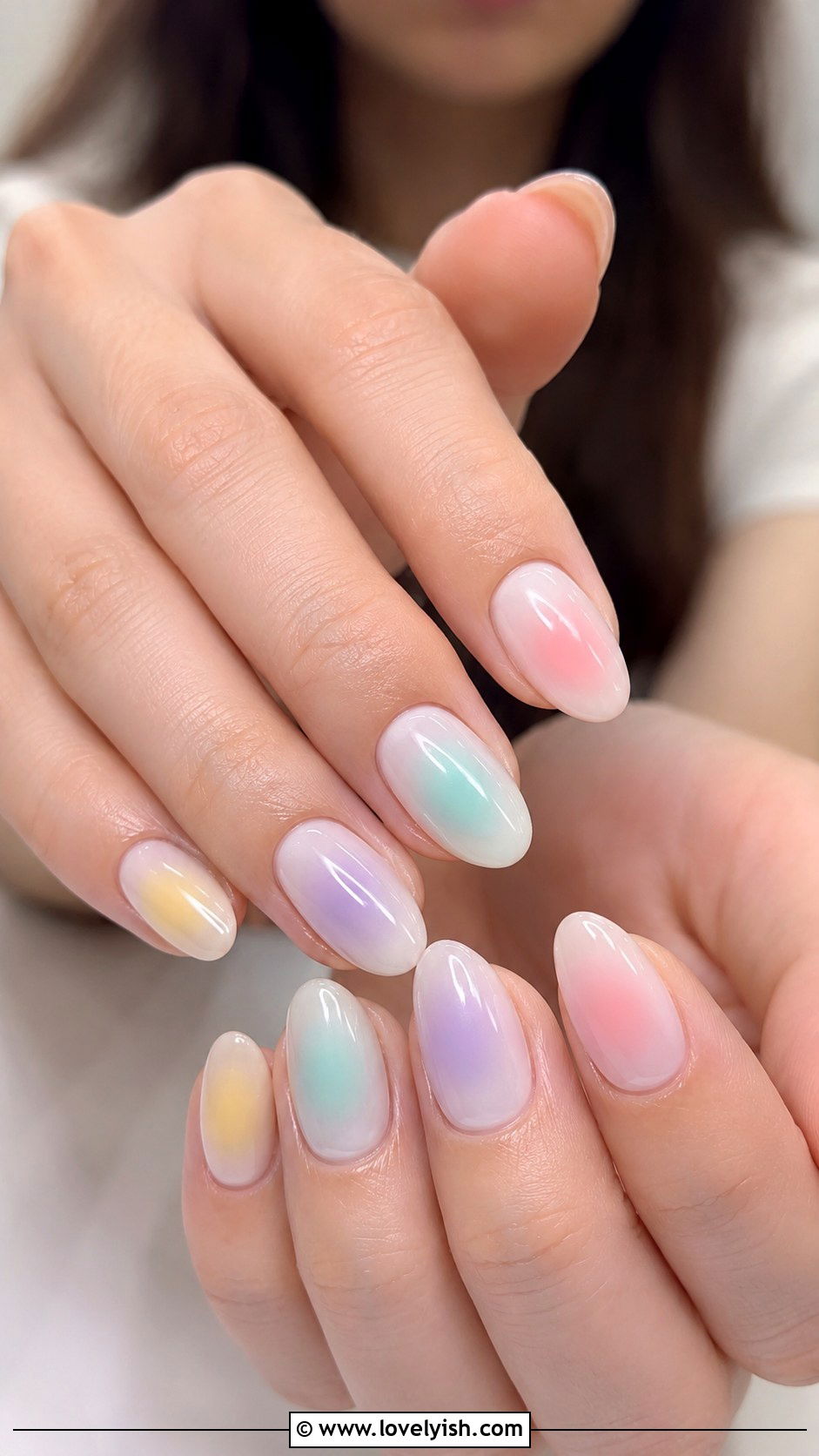 Pastel Aura Ombre Nails - 50 may nails - 50 may nails