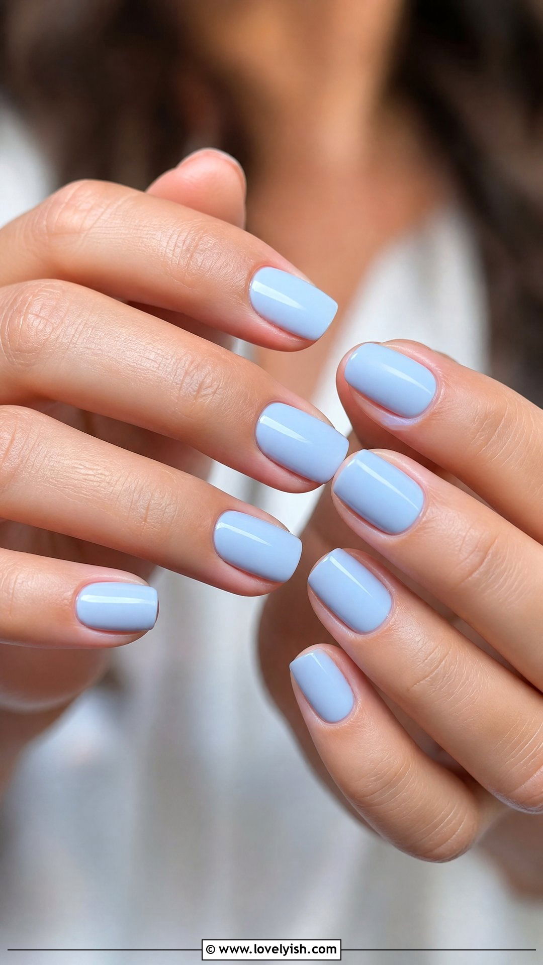 Pastel Blue Squoval Nails - 50 squoval nails - 50 squoval nails