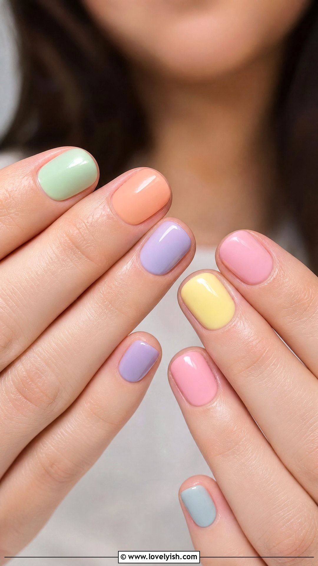 Pastel Color Block Nails - 35 nail art for beginners - 35 nail art for beginners
