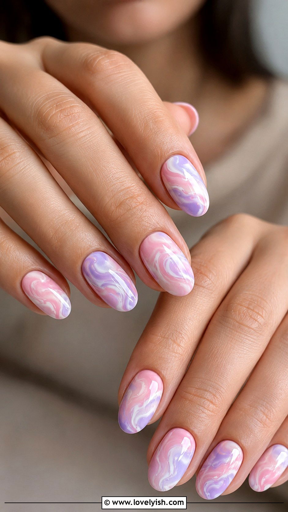 Pastel Easter Swirl Marble Nails - 31 easter nail designs 2026 - 31 easter nail designs 2026