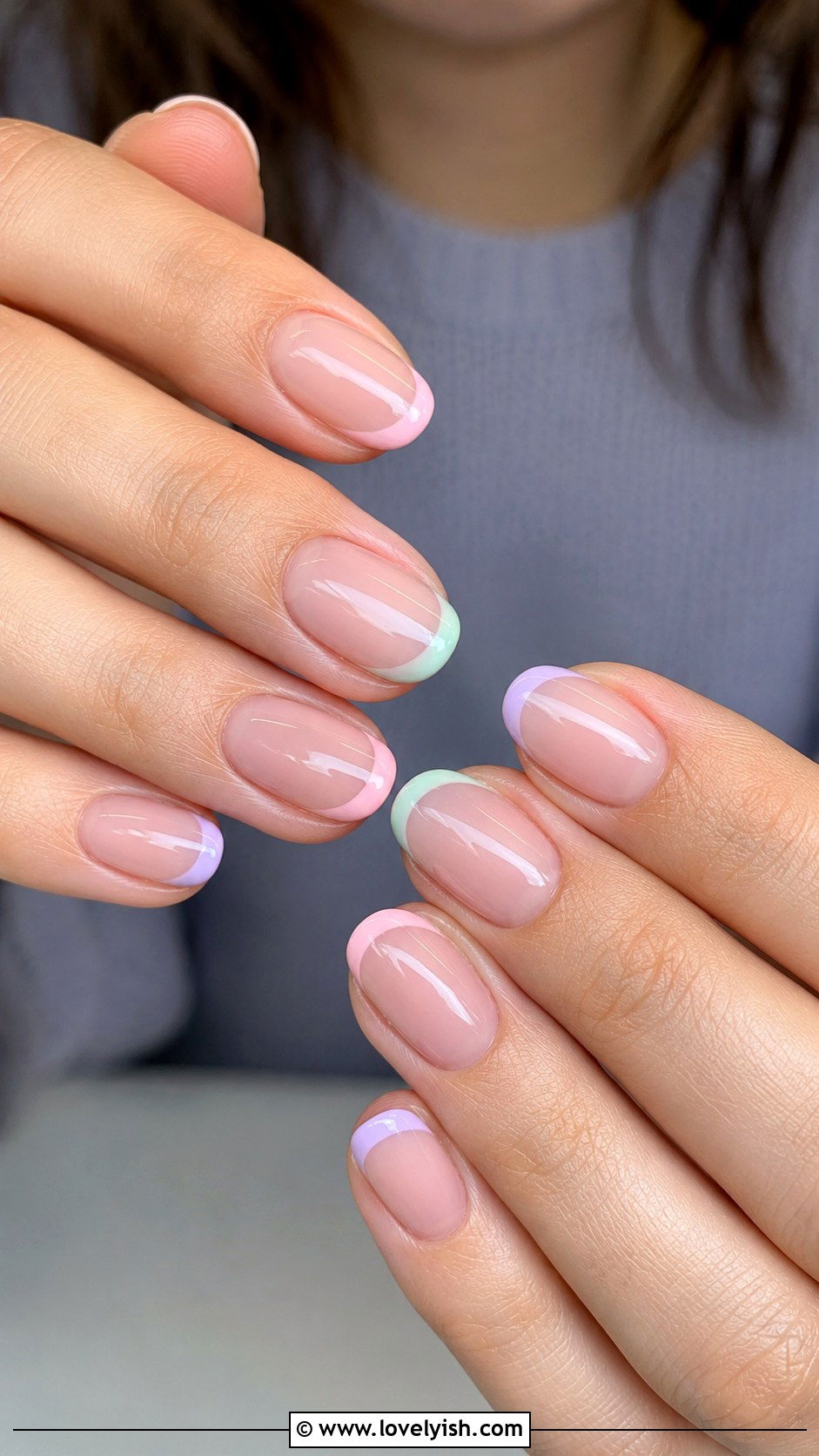 Pastel French Tip Nails - 25 trendy nail designs - 25 trendy nail designs