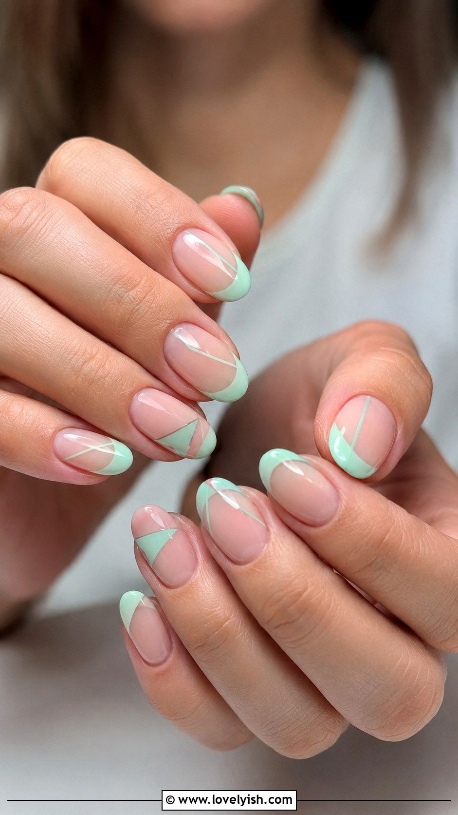 Pastel French Tips With Negative Space Accents - 50 pastel french tip nails - 50 pastel french tip nails