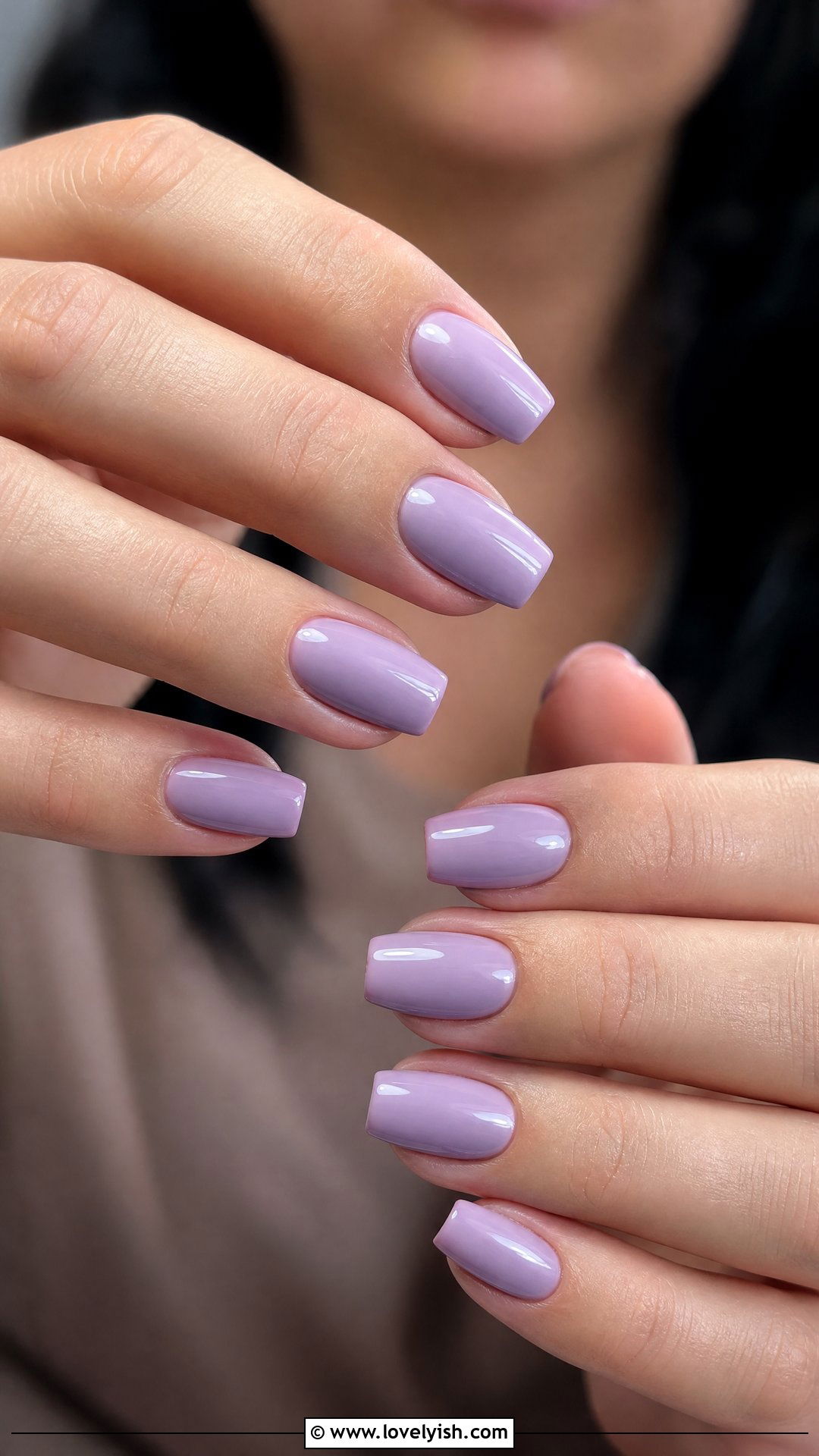 Pastel Lavender Short Coffin Nails - 50 short coffin nails - 50 short coffin nails
