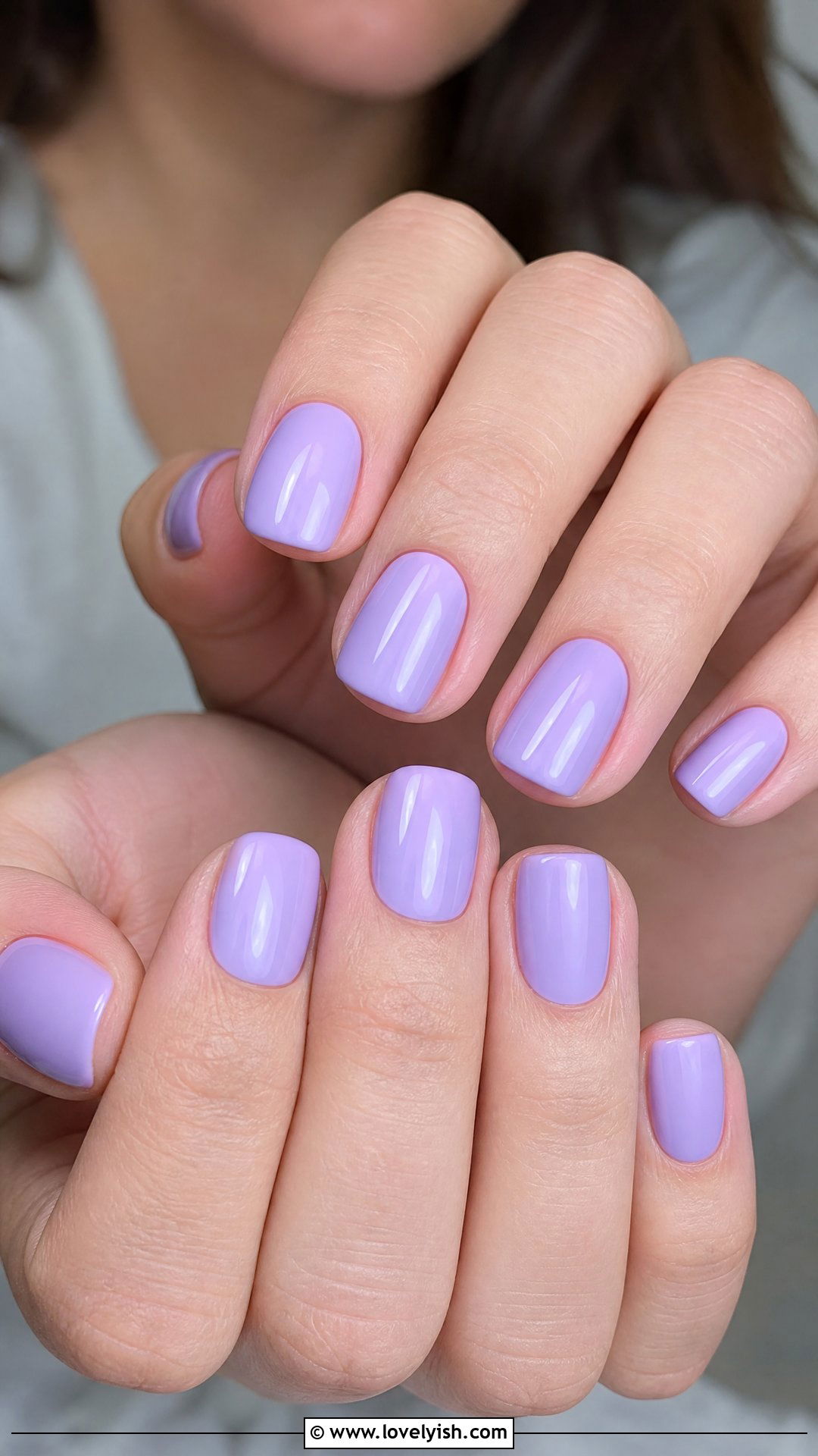 Pastel Lavender Solid Nails - 38 simple nail art designs - 38 simple nail art designs