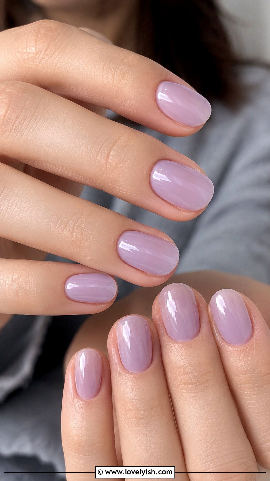 Pastel Lavender with White Daisy Accents - 33 purple nail design ideas - 33 purple nail design ideas