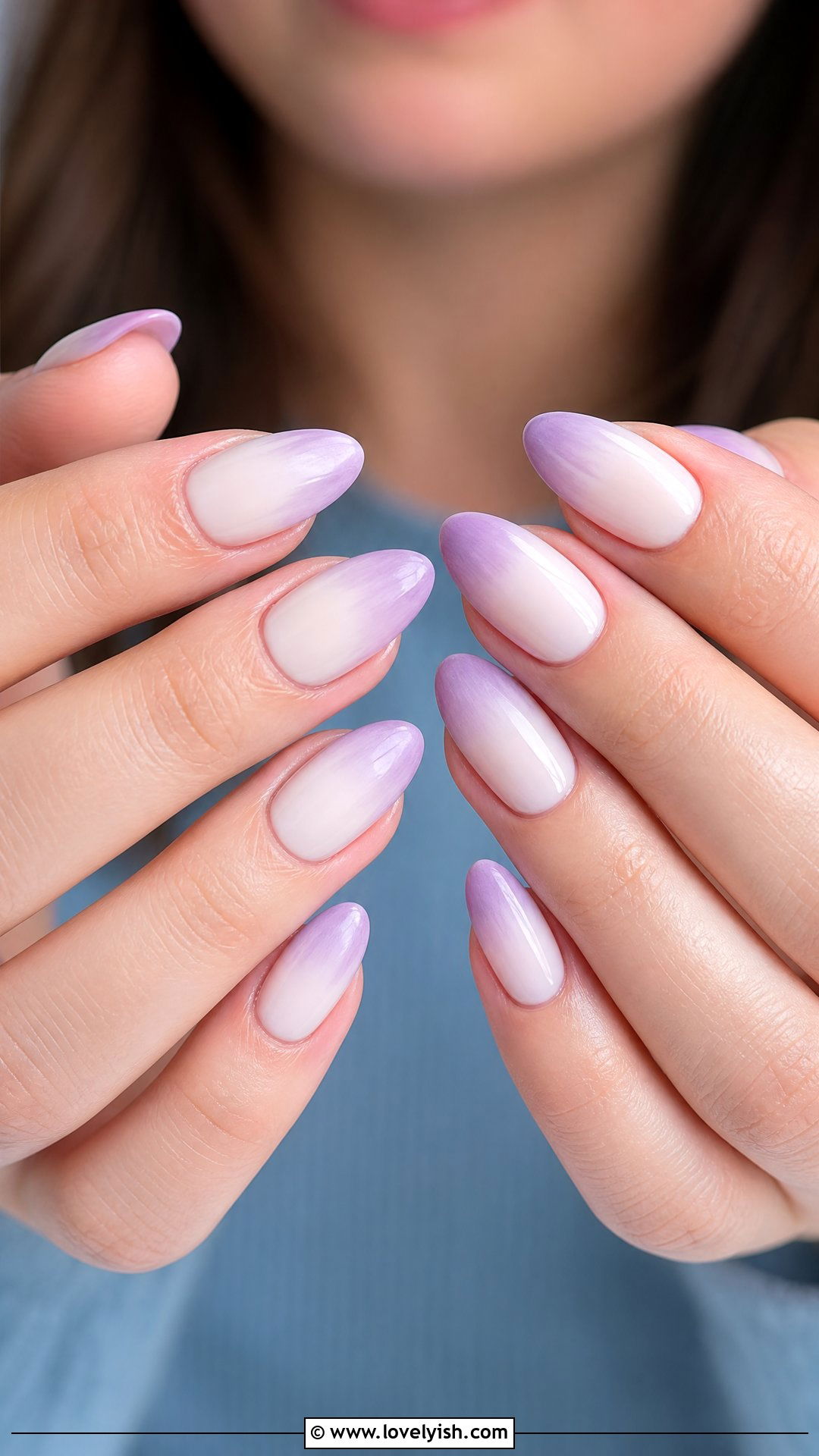 Pastel Lilac Ombre Nails - 50 simple spring nail designs - 50 simple spring nail designs