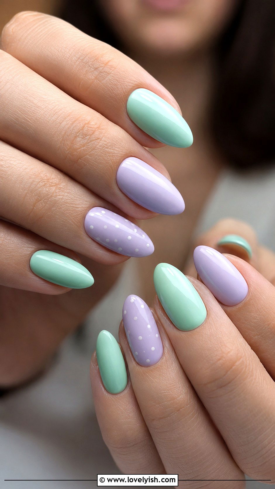 Pastel Mint and Lavender Easter Nails - 44 easter nail designs - 44 easter nail designs