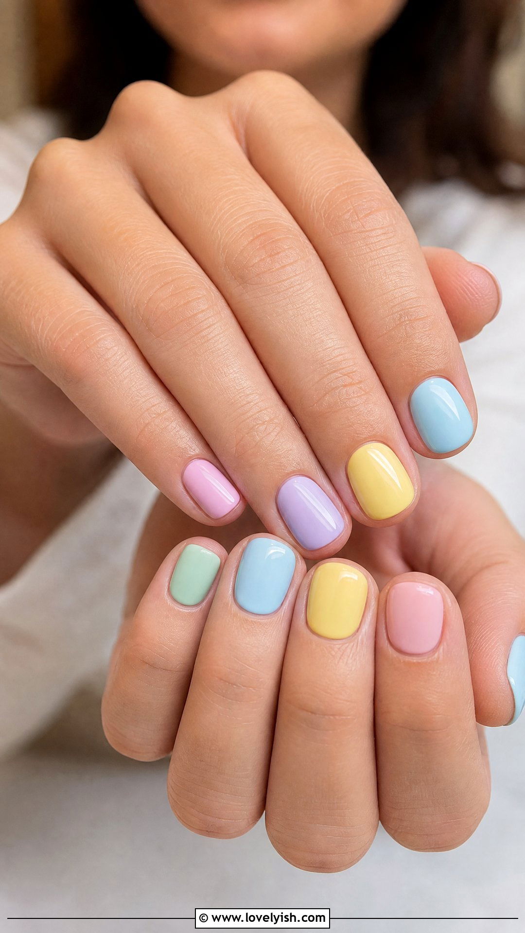 Pastel Mix and Match Nails - 50 simple short nail designs - 50 simple short nail designs