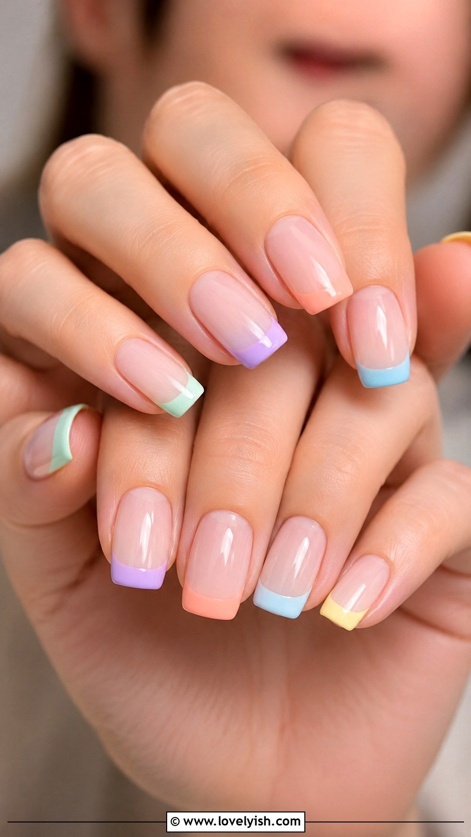Pastel Multicolor Tip Nails - 45 nail tips - 45 nail tips