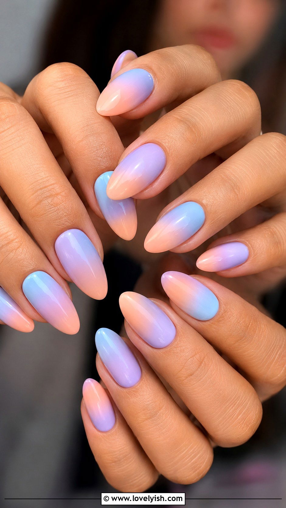 Pastel Ombre Almond Nails - 35 nail art design ideas - 35 nail art design ideas