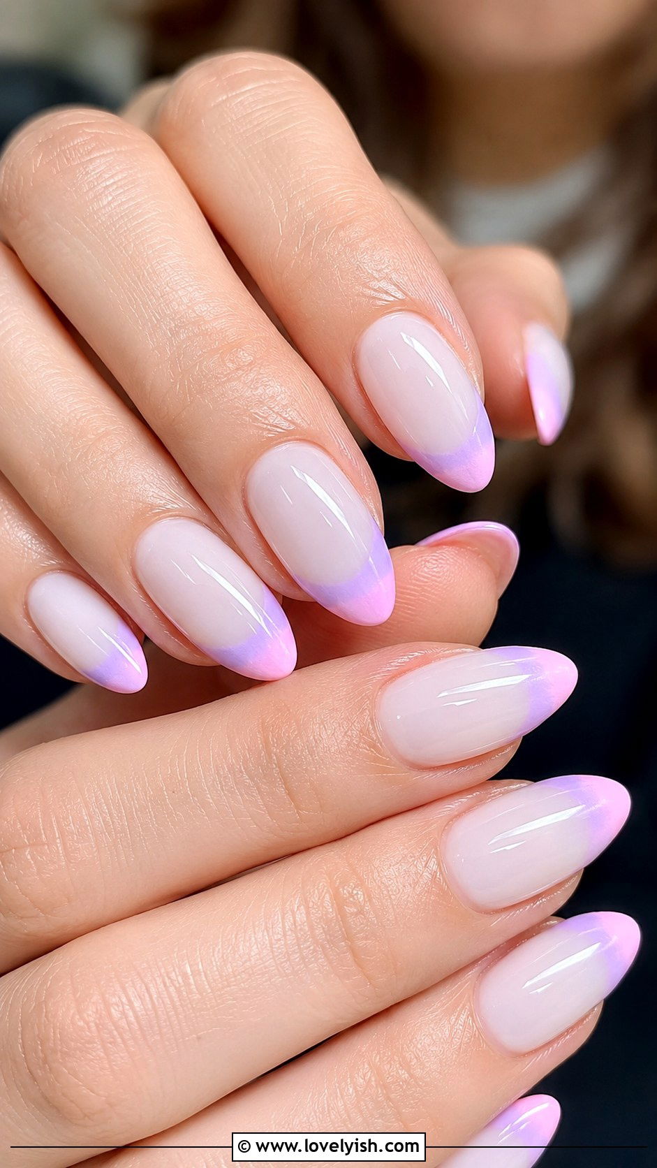 Pastel Ombre French Tip Easter Nails - 44 easter nail designs - 44 easter nail designs