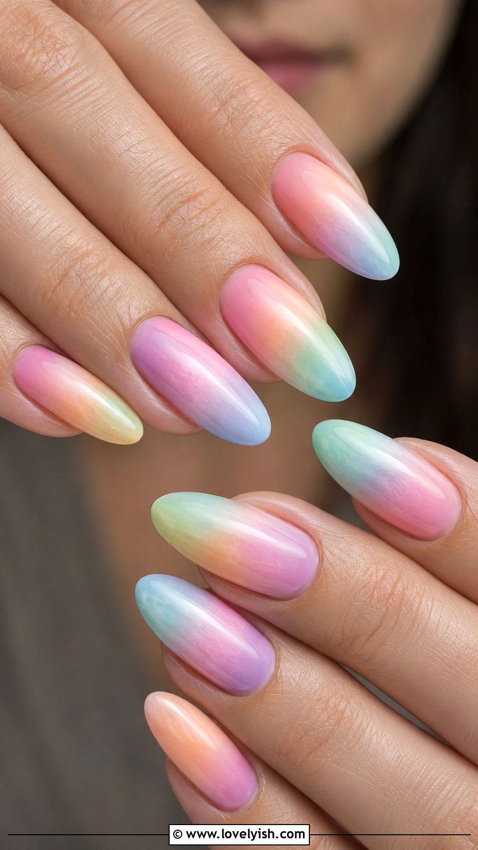Pastel Ombre Rainbow Prom Nails - 50 prom nails - 50 prom nails