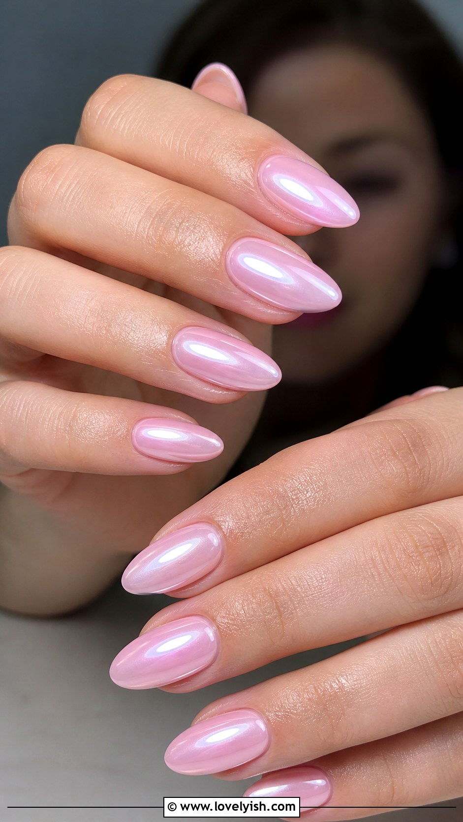 Pastel Pink Chrome Nails - 50 baby shower nails - 50 baby shower nails