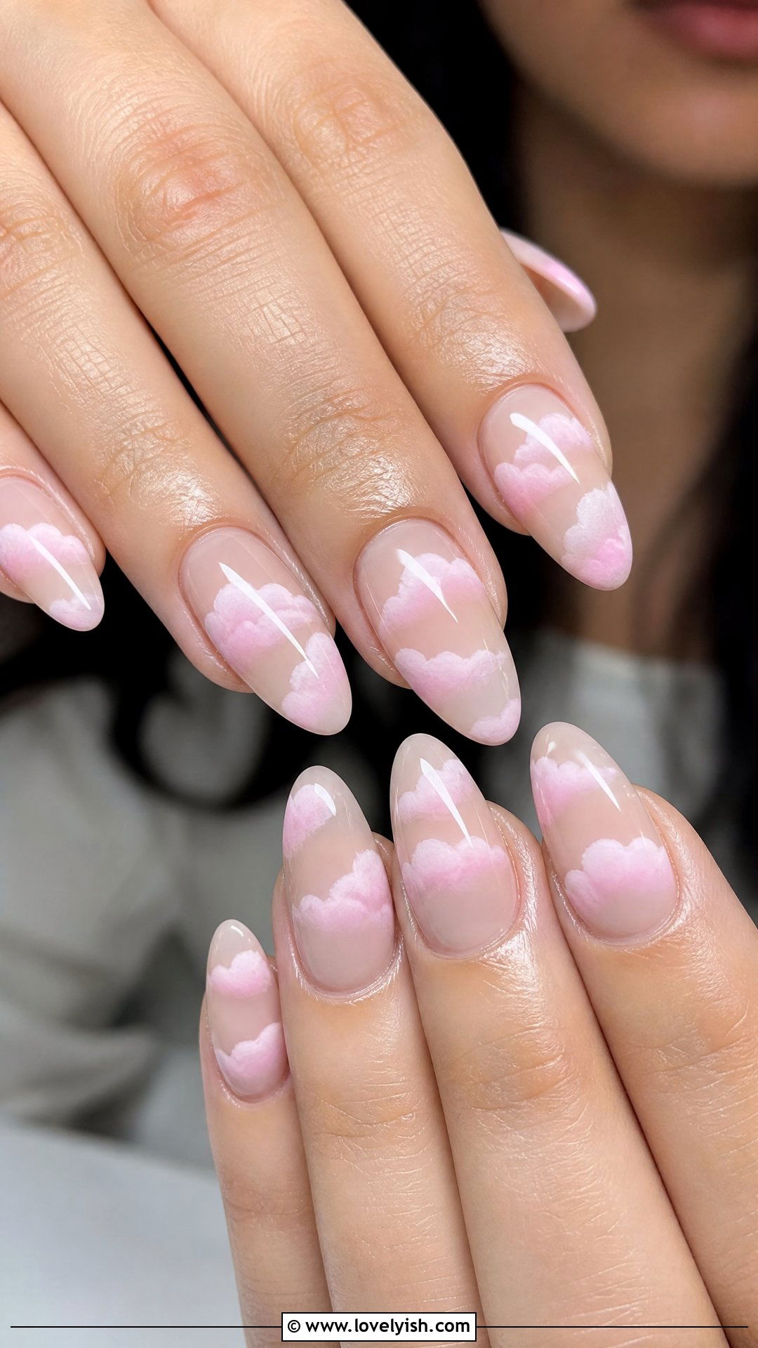 Pastel Pink Cloud Nails - 50 feminine nails - 50 feminine nails