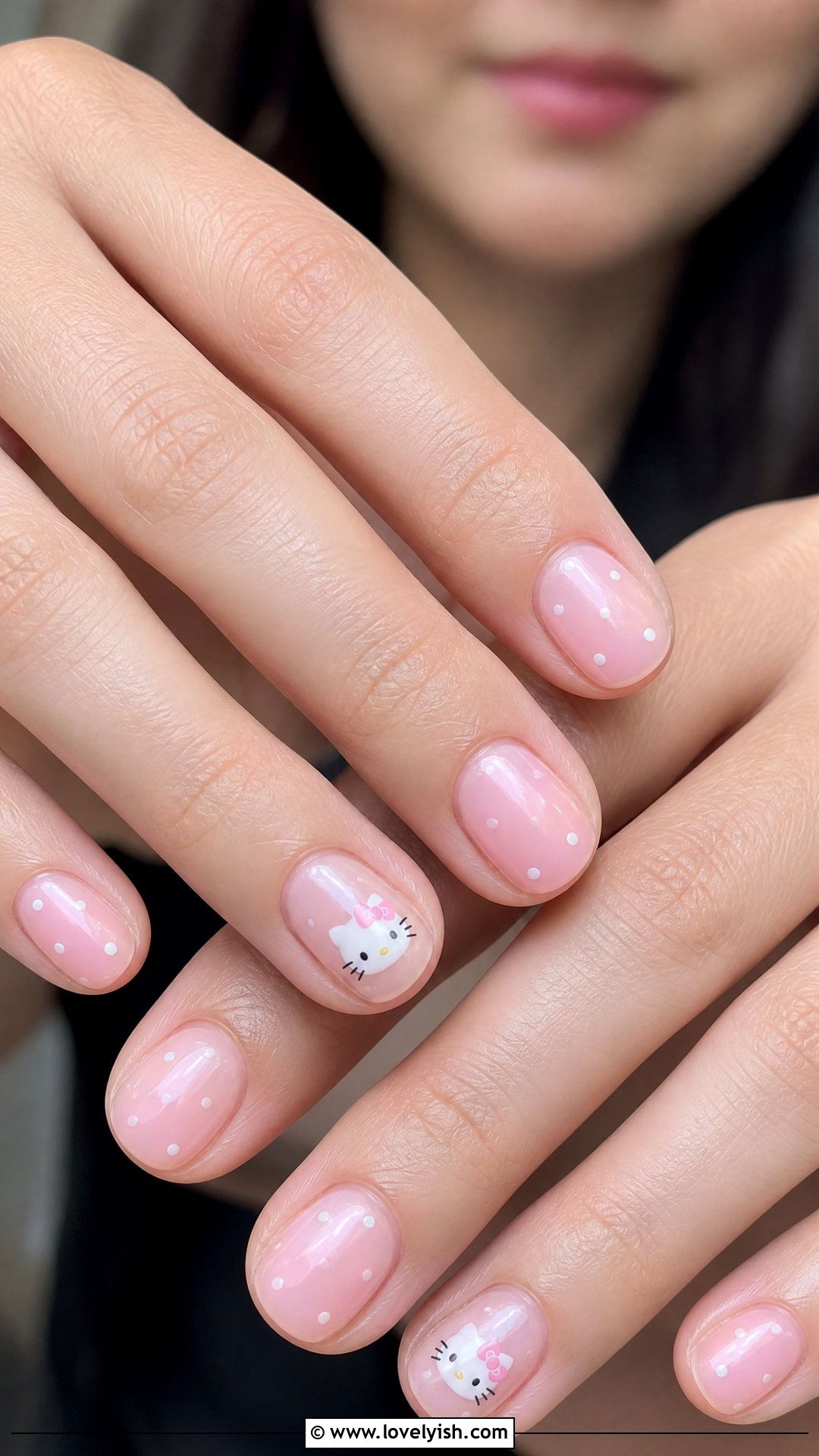 Pastel Pink Hello Kitty Nails - 25 hello kitty nail designs - 25 hello kitty nail designs