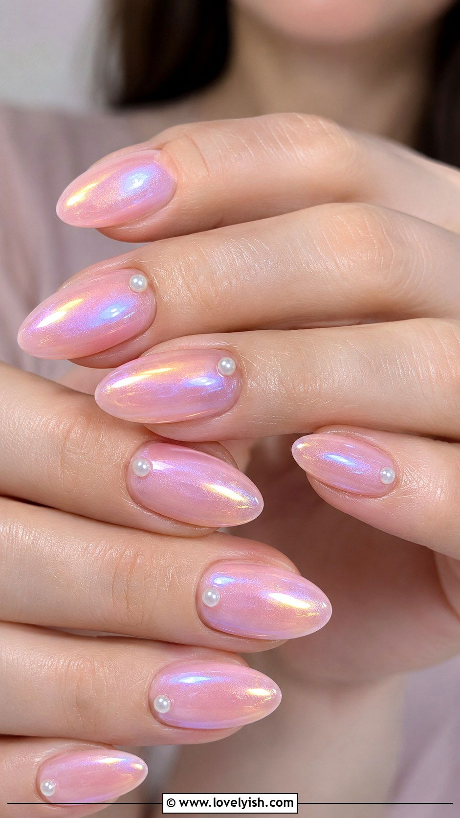 Pastel Pink Mermaid Aurora Nails - 50 mermaid nails - 50 mermaid nails