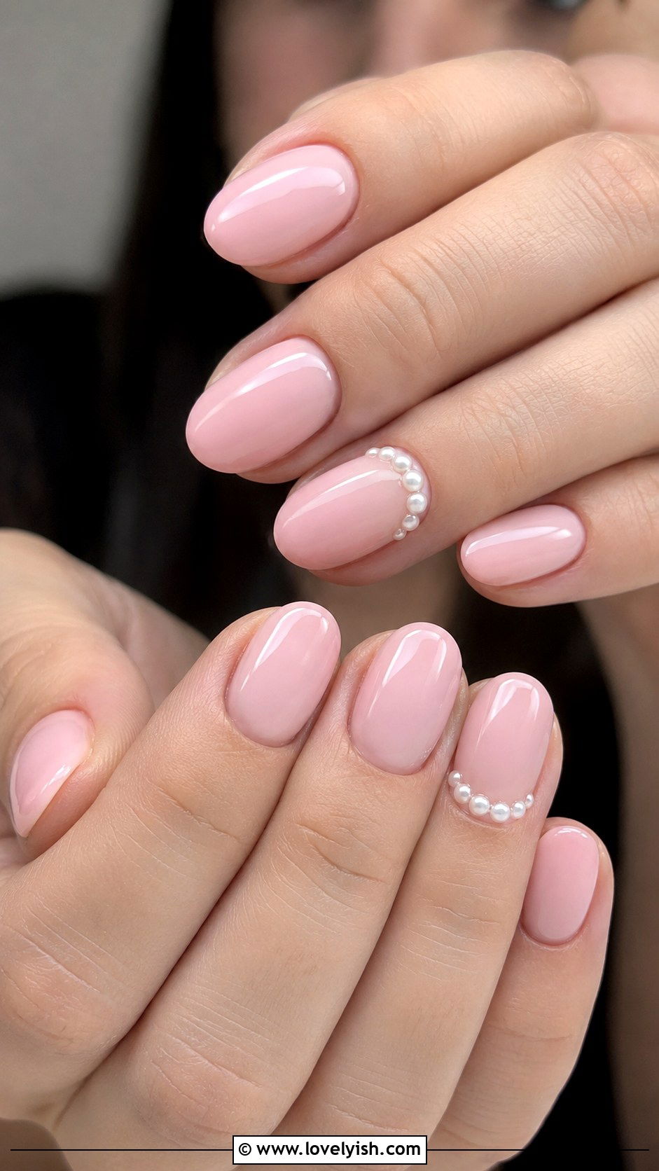 Pastel Pink Pearl Accent Nails - 50 preppy nails - 50 preppy nails