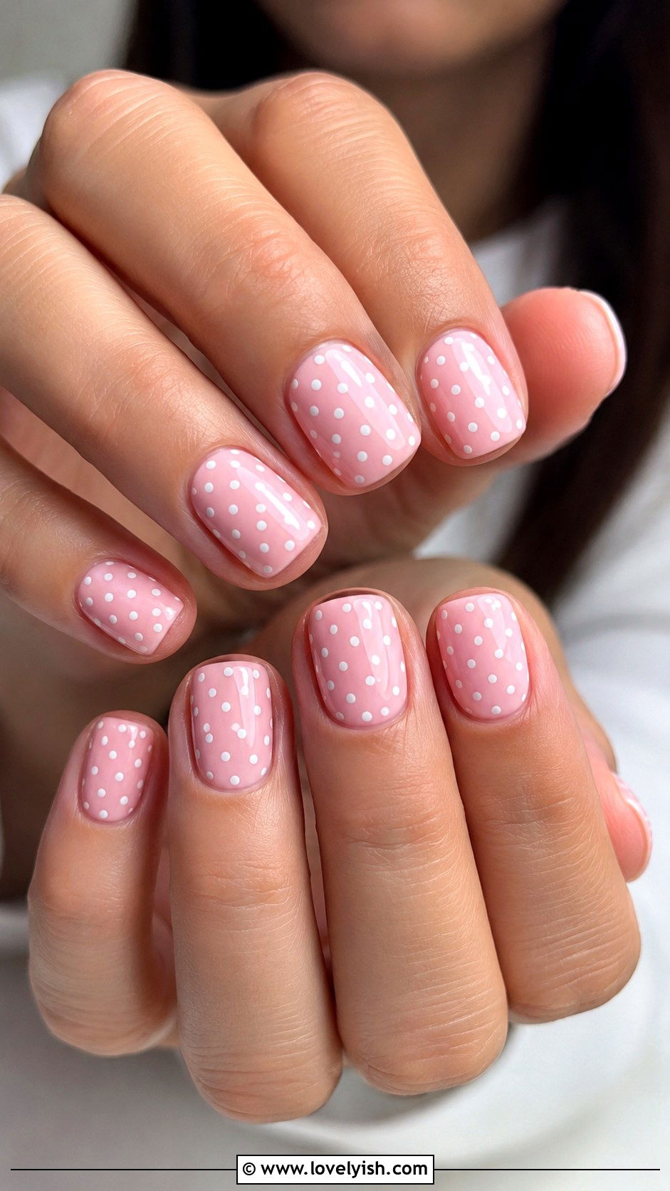 Pastel Pink Polka Dot Nails - 33 easy nail designs for beginners - 33 easy nail designs for beginners