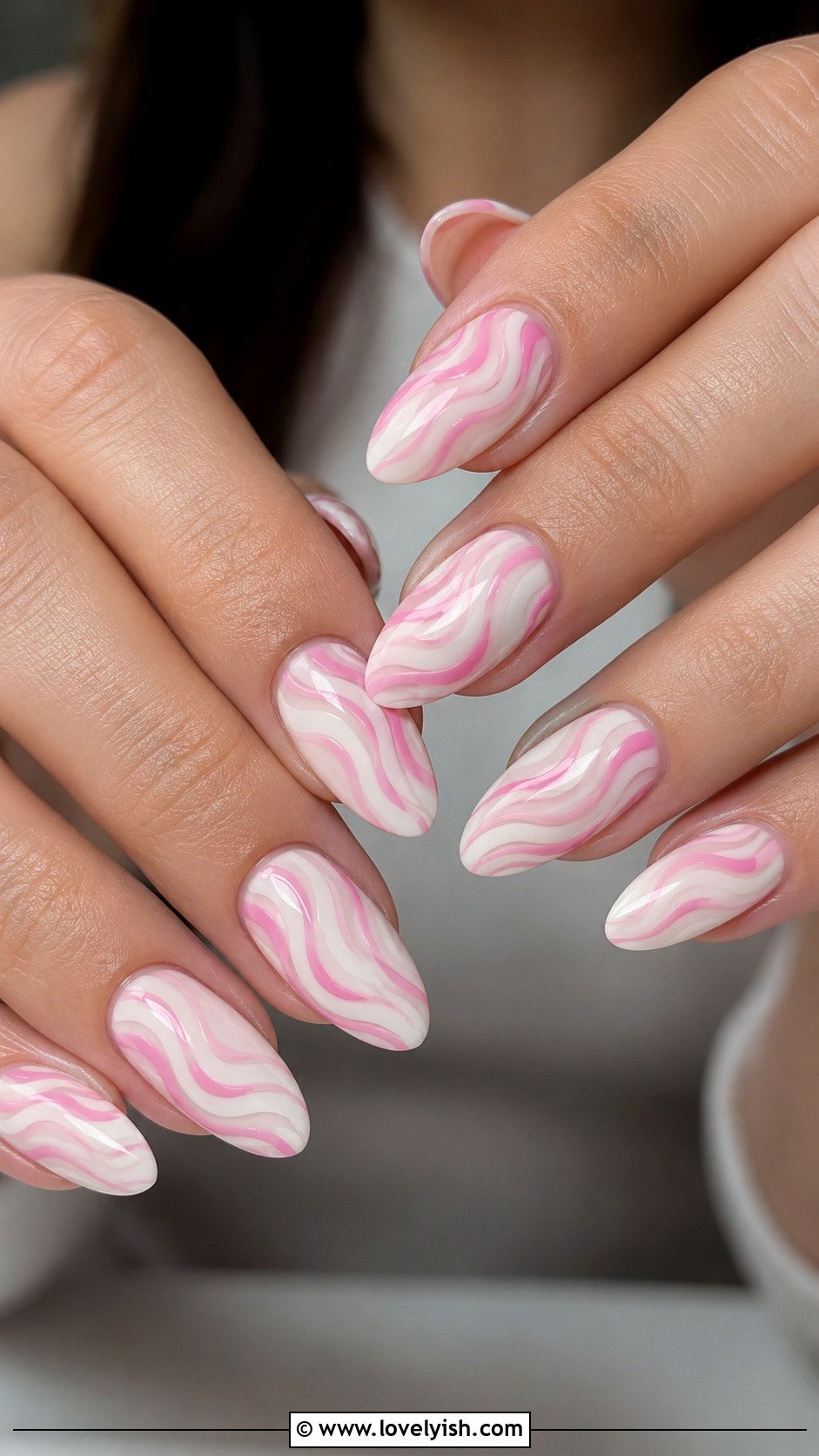 Pastel Pink Swirl Easter Nails - 38 easter nail art ideas - 38 easter nail art ideas