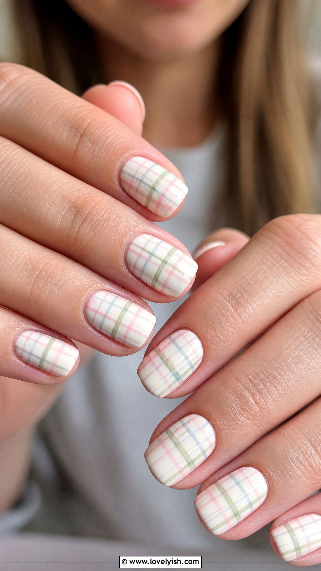 Pastel Plaid Nails - 50 classy spring nail designs - 50 classy spring nail designs