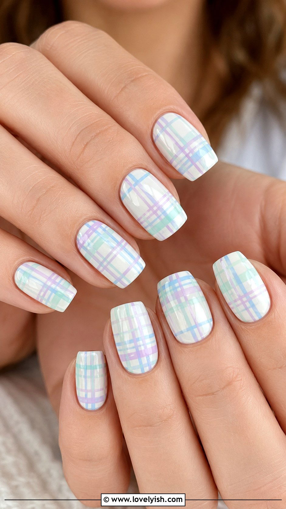 Pastel Plaid Nails - 28 spring nails design ideas - 28 spring nails design ideas
