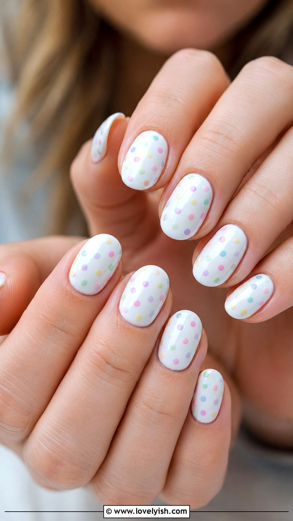 Pastel Polka Dot Easter Nails - 38 easter nail art ideas - 38 easter nail art ideas