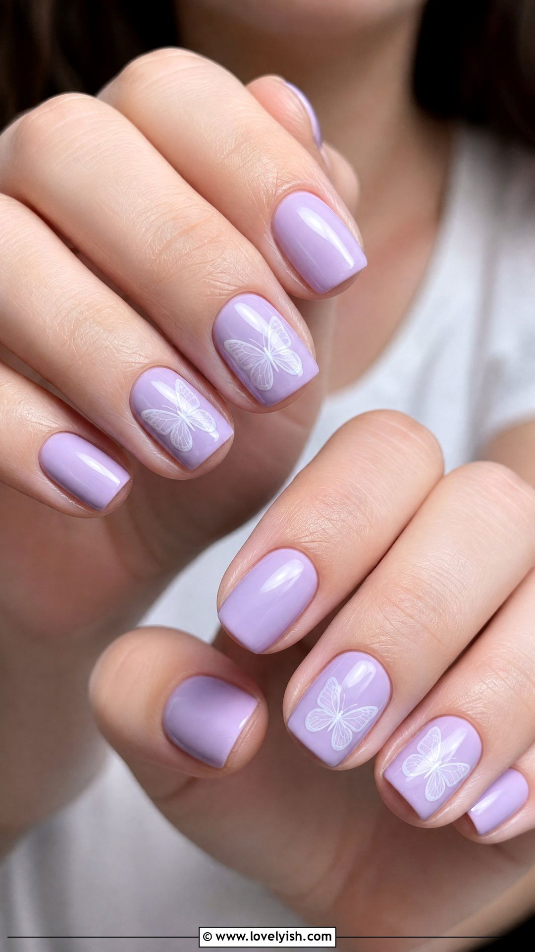 Pastel Purple Butterfly Nails - 50 butterfly nails - 50 butterfly nails