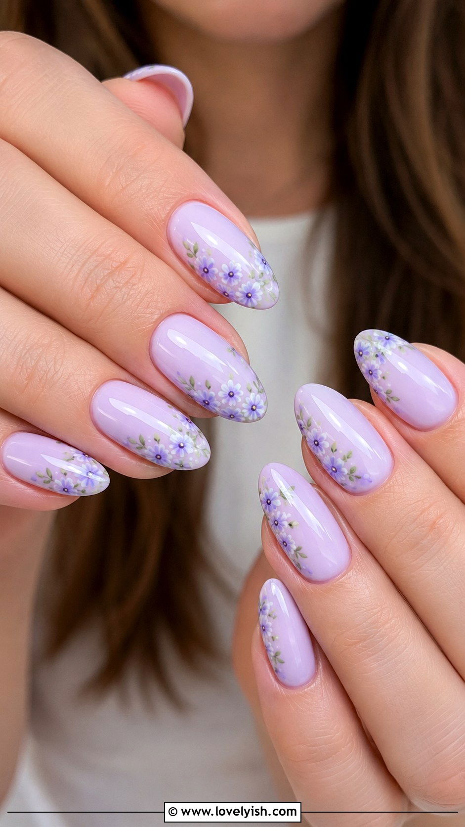 Pastel Purple Floral Nails - 42 purple nail designs - 42 purple nail designs