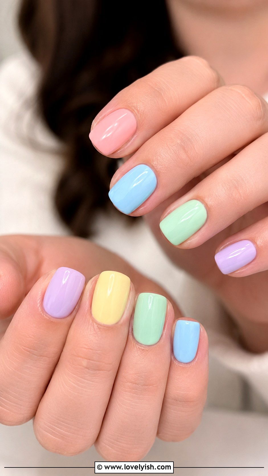 Pastel Rainbow Baby Shower Nails - 50 baby shower nails - 50 baby shower nails