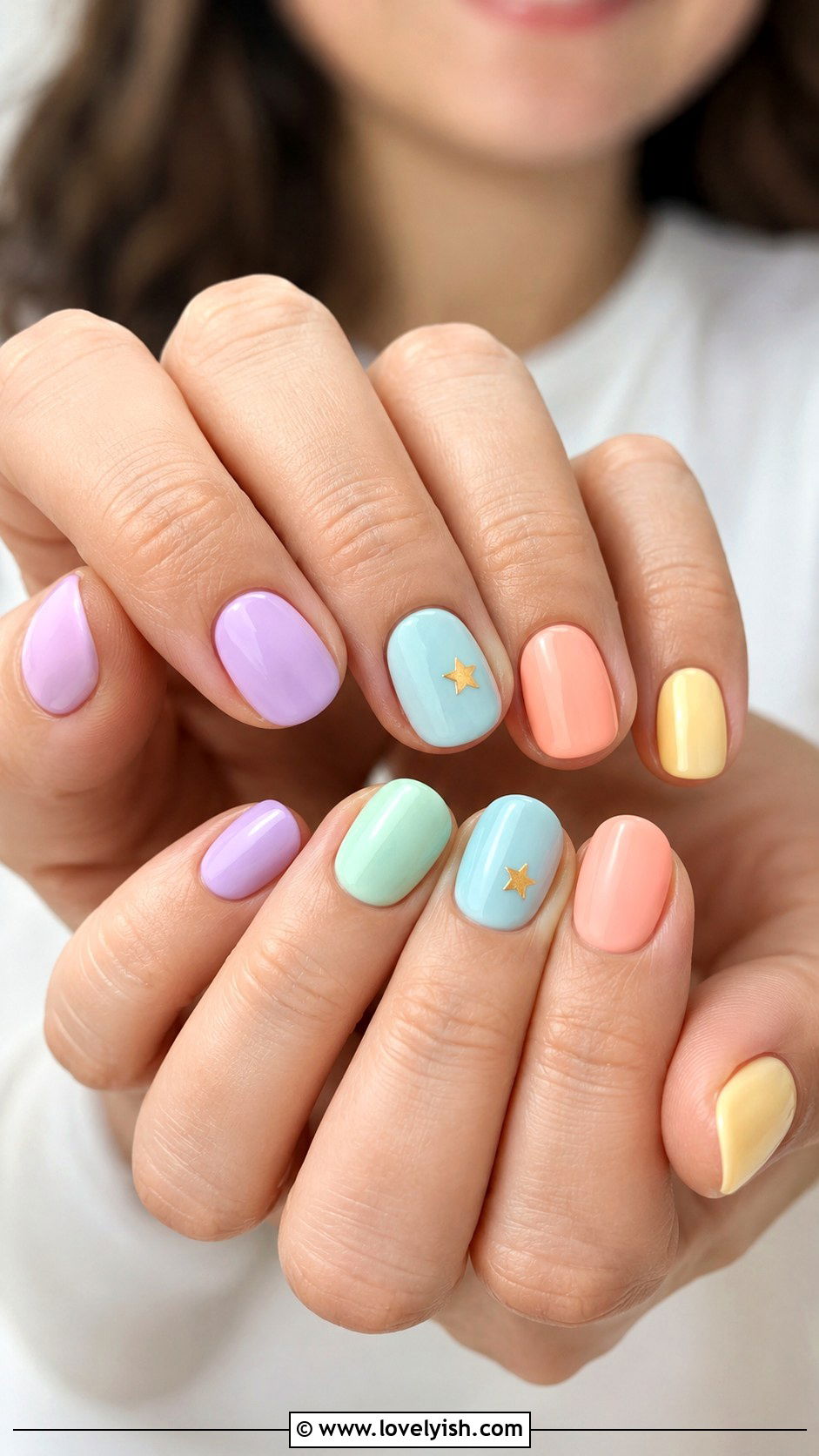 Pastel Rainbow Birthday Nails - 50 birthday nails - 50 birthday nails