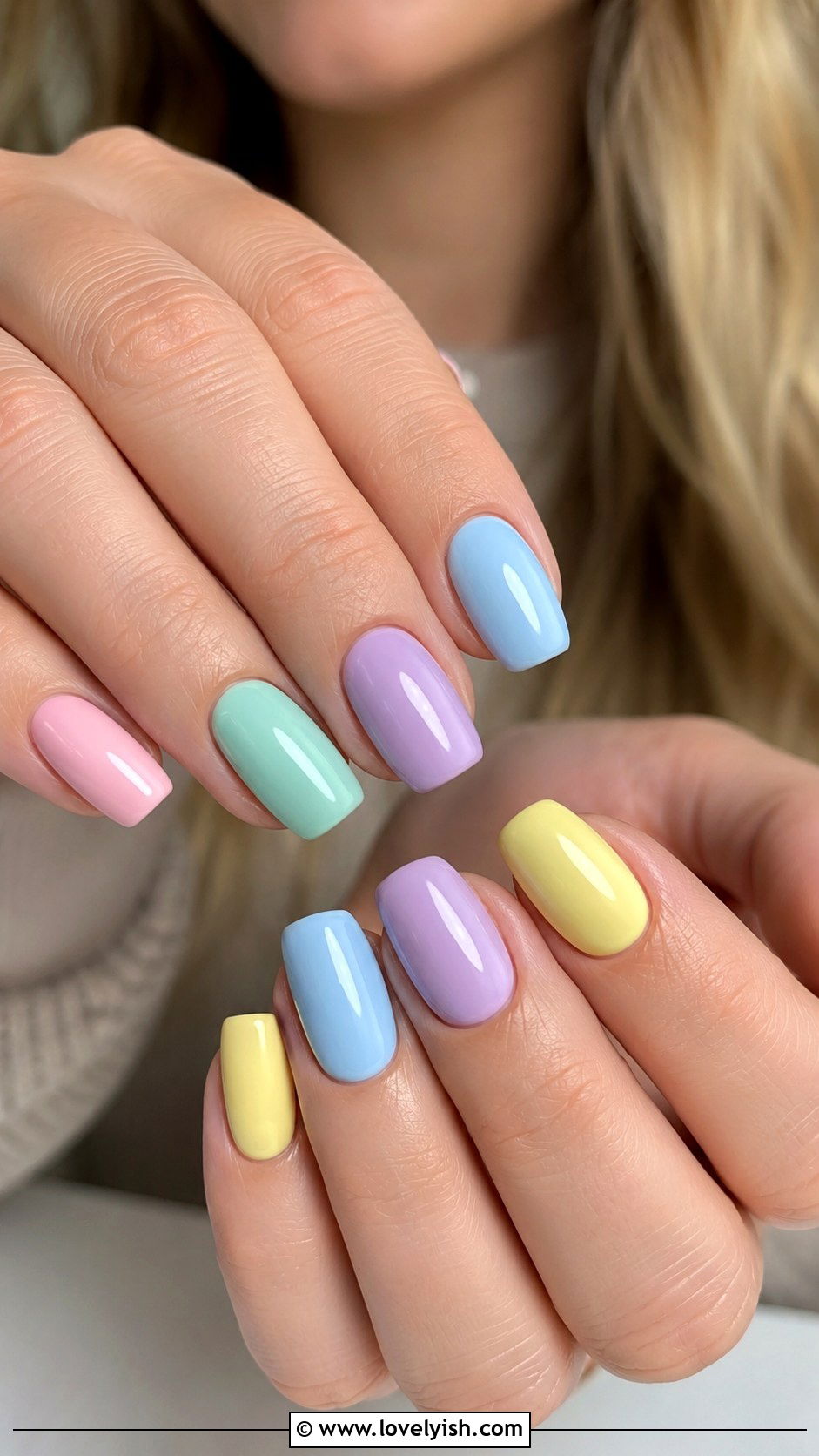Pastel Rainbow Dip Nails - 25 dip nail designs - 25 dip nail designs