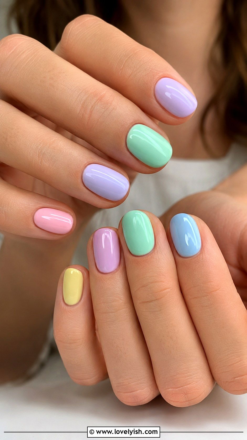 Pastel Rainbow Manicure - 50 manicure - 50 manicure