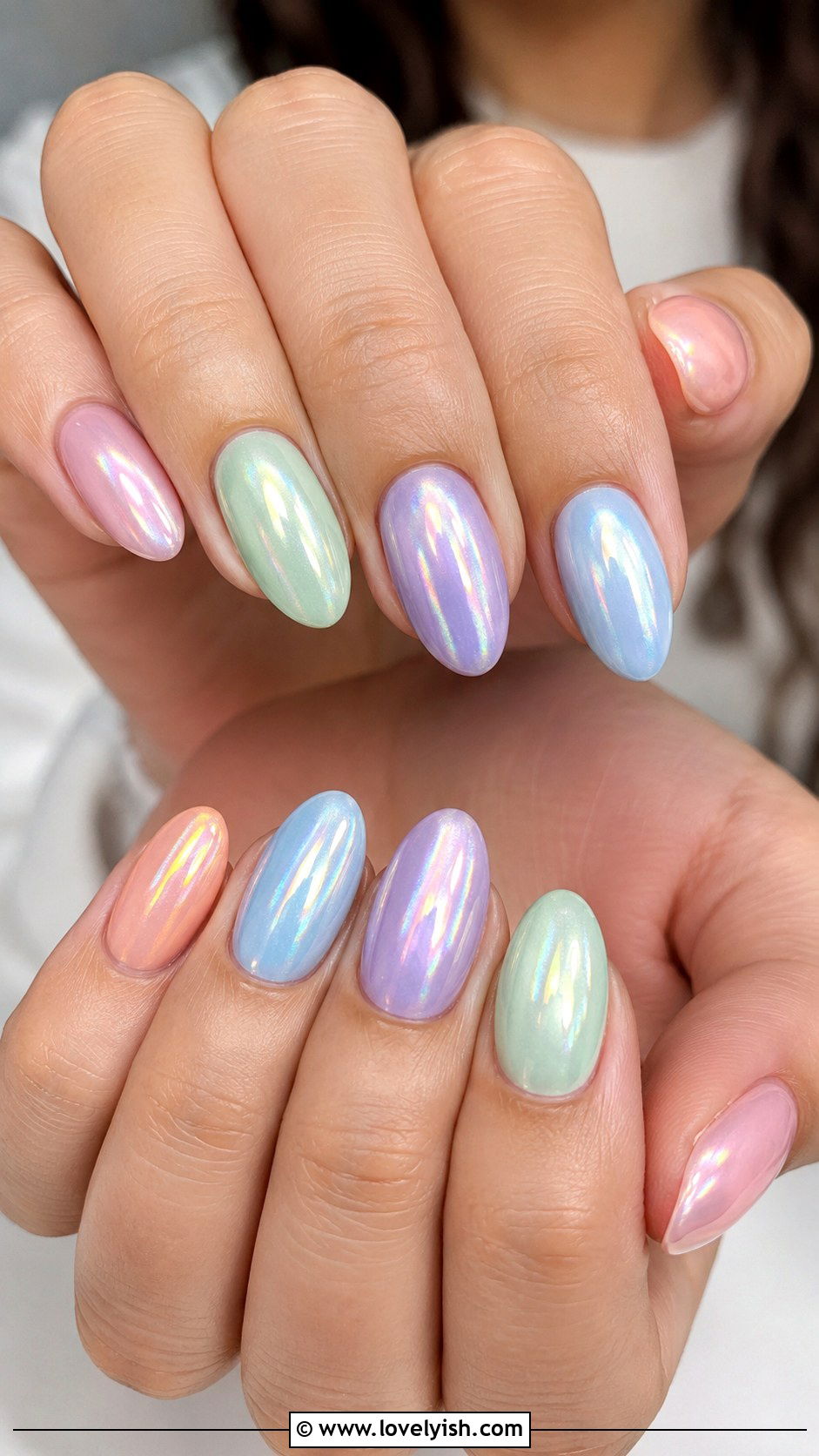 Pastel Rainbow Mermaid Nails - 50 mermaid nails - 50 mermaid nails