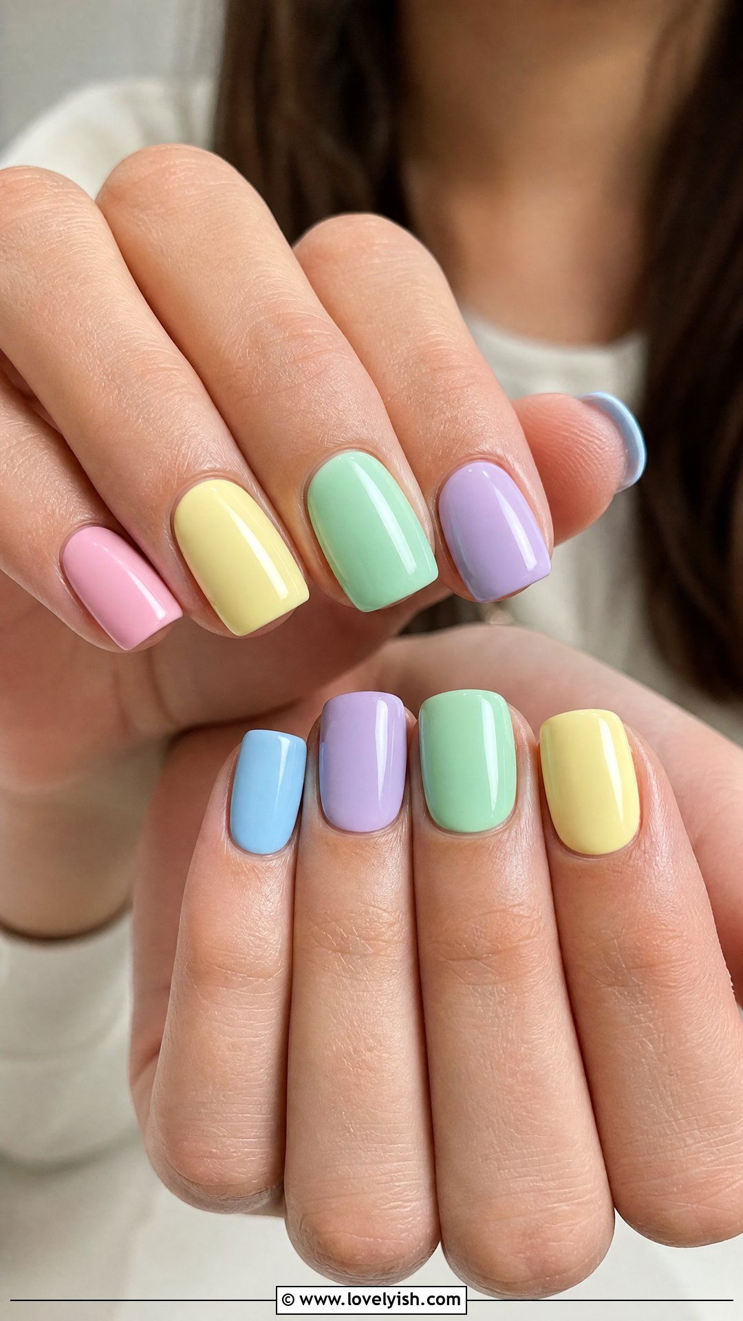 Pastel Rainbow Nails - 50 spring nails - 50 spring nails