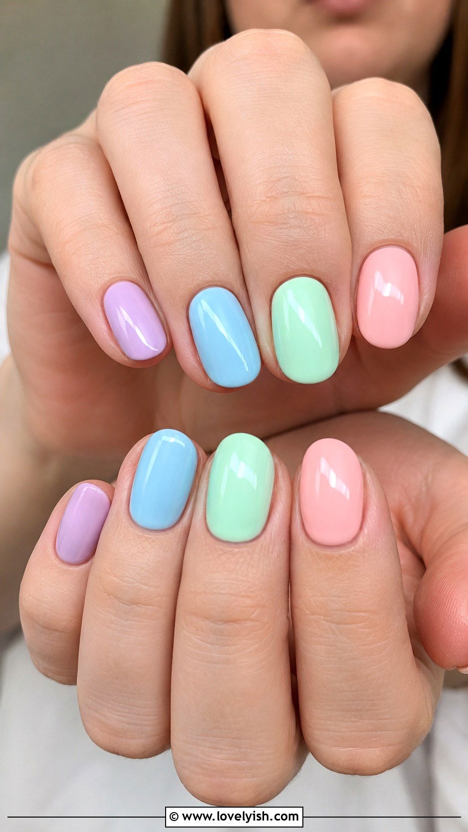 Pastel Rainbow Press On Nails - 50 press on nails - 50 press on nails