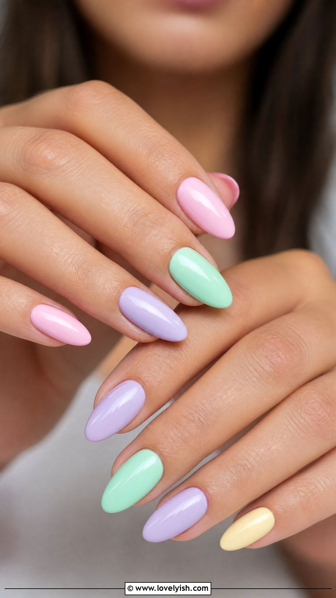 Pastel Rainbow Skittle Nails - 28 spring nails design ideas - 28 spring nails design ideas
