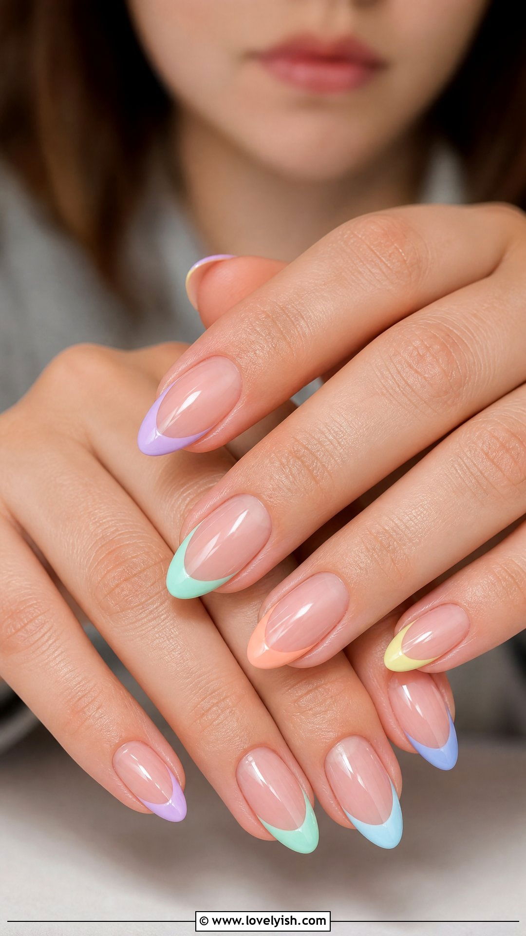 Pastel Rainbow Tip Nails - 50 pictures of nail designs - 50 pictures of nail designs
