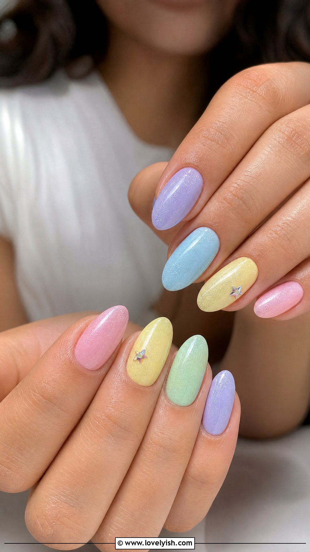 Pastel Rainbow Y2K Nails - 25 y2k nail designs - 25 y2k nail designs