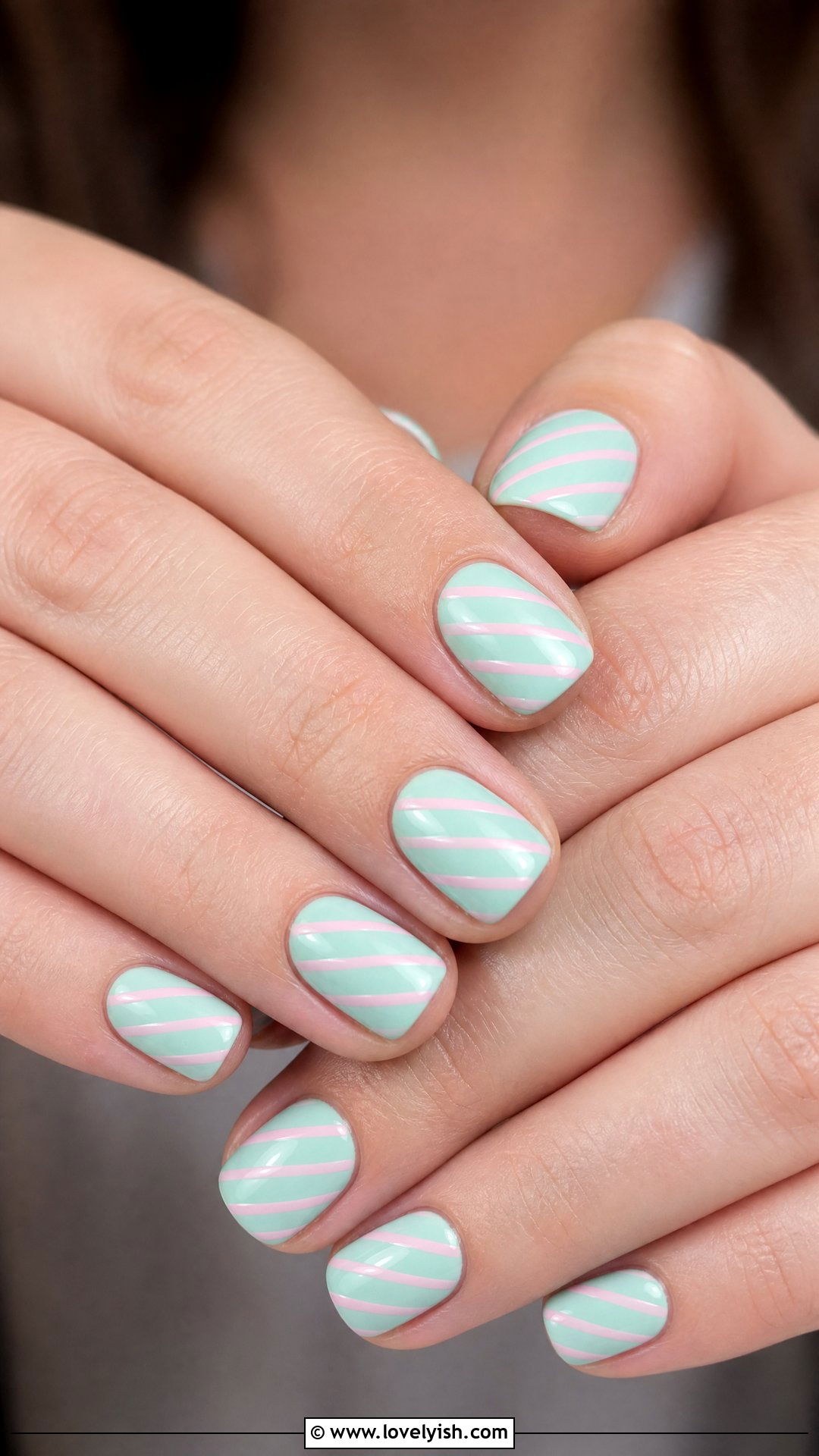 Pastel Striped Nails - 35 nail art for beginners - 35 nail art for beginners