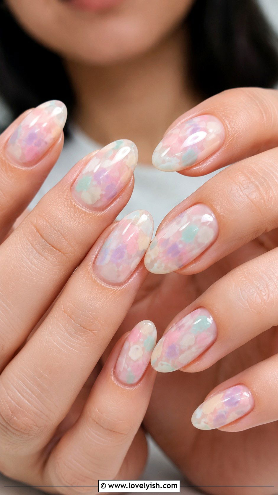 Pastel Tortoiseshell Nails - 42 spring nail ideas - 42 spring nail ideas