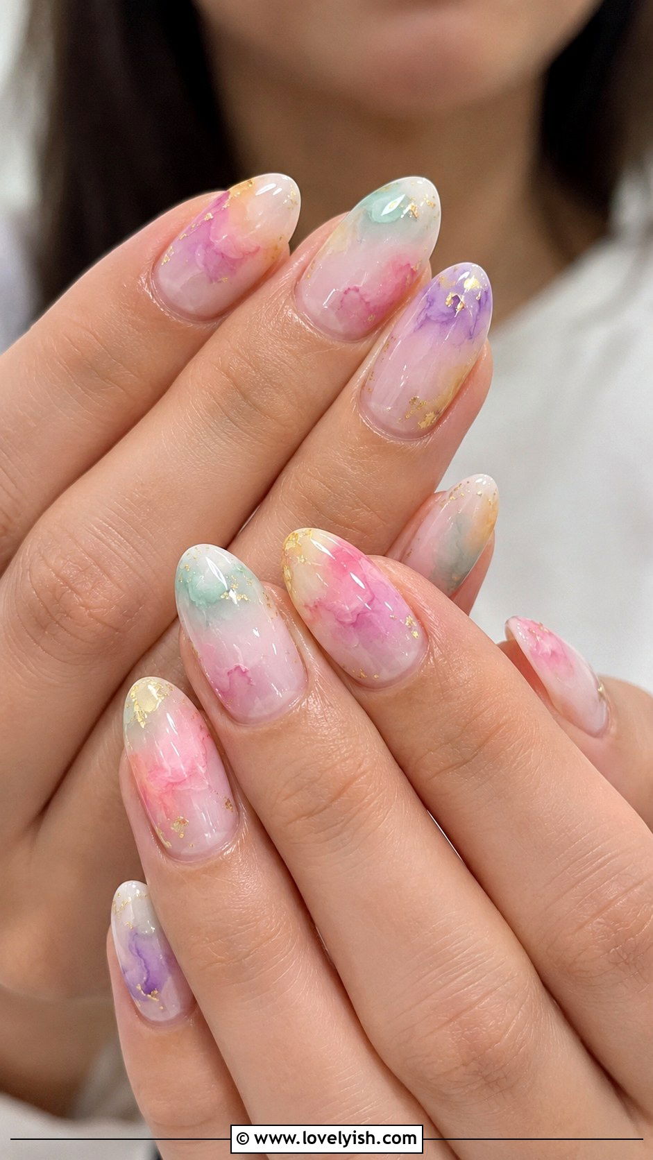 Pastel Watercolor Abstract Nails - 38 abstract nail art - 38 abstract nail art