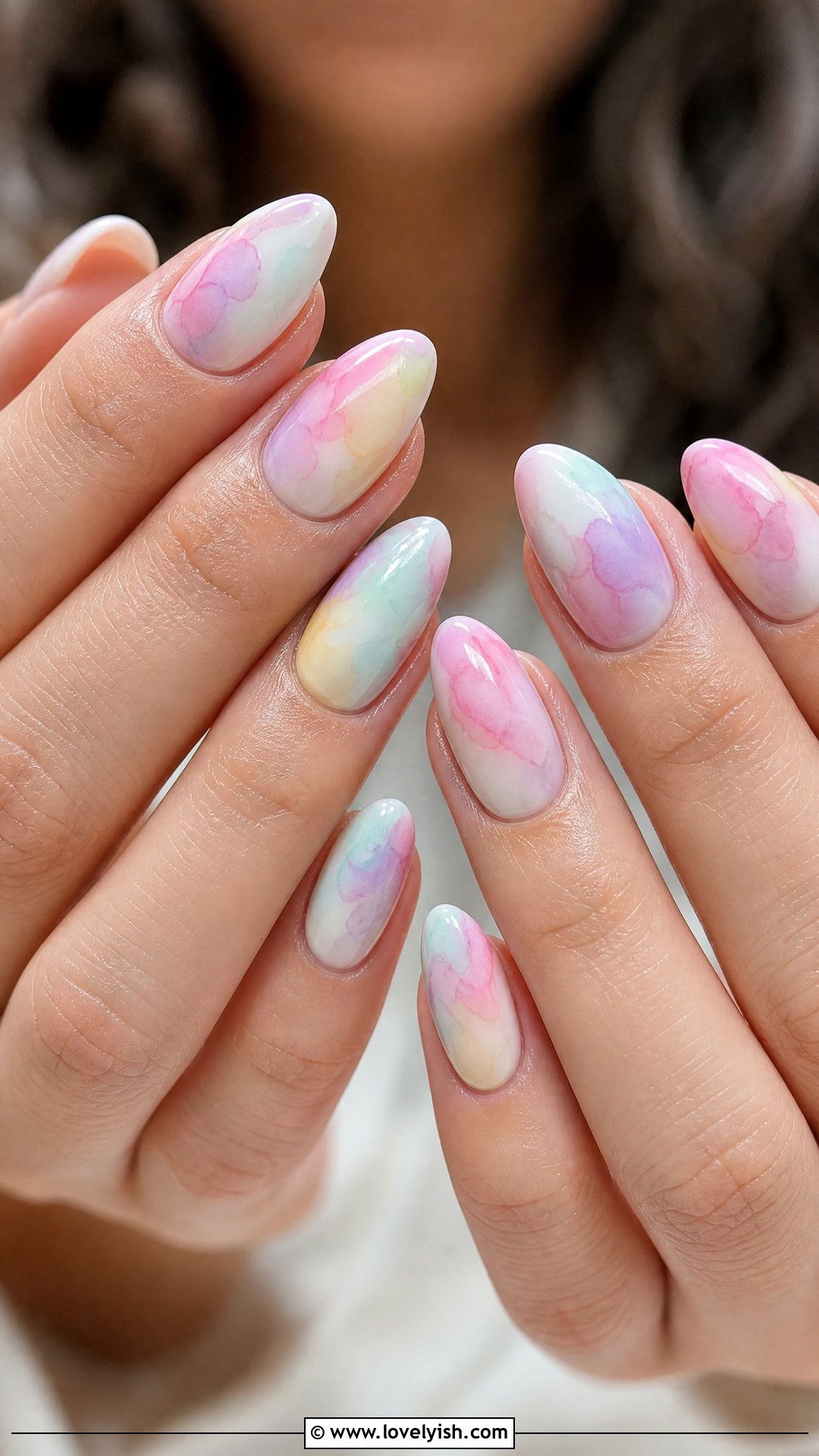 Pastel Watercolor Nails - 50 classy spring nail designs - 50 classy spring nail designs