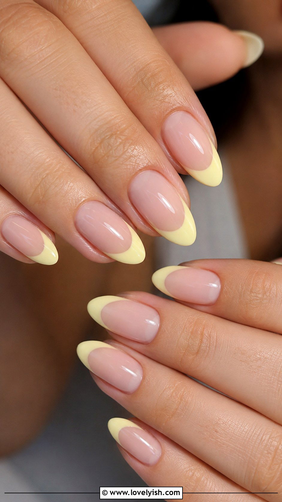 Pastel Yellow French Tip Nails - 50 yellow nails - 50 yellow nails