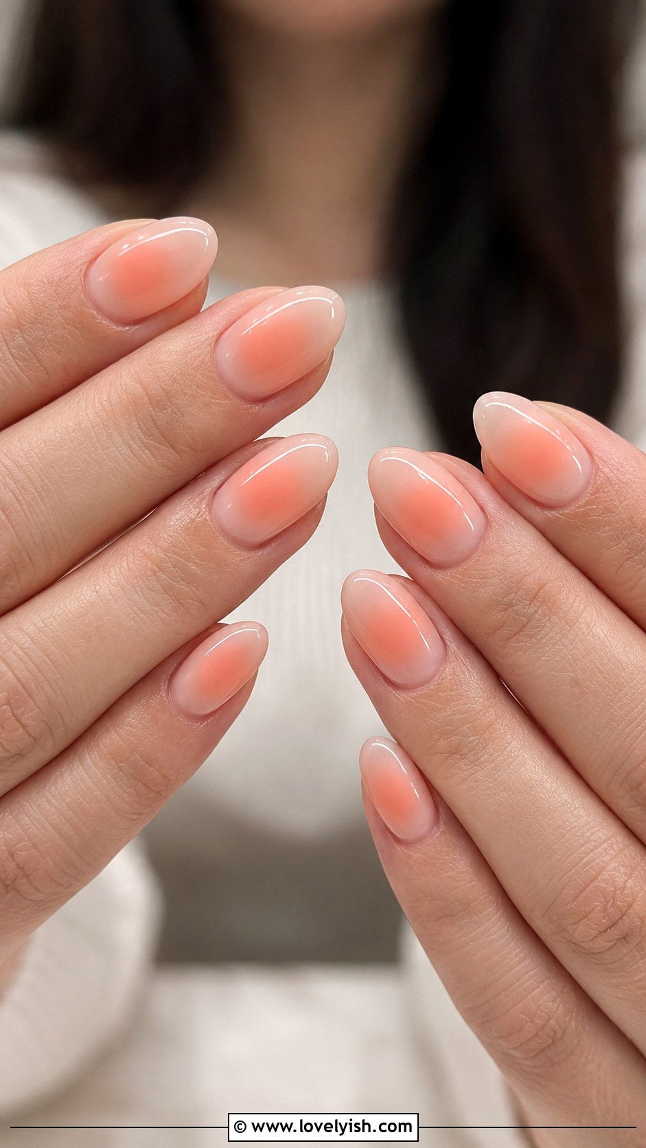Peach Aura Nails - 50 april nail designs - 50 april nail designs