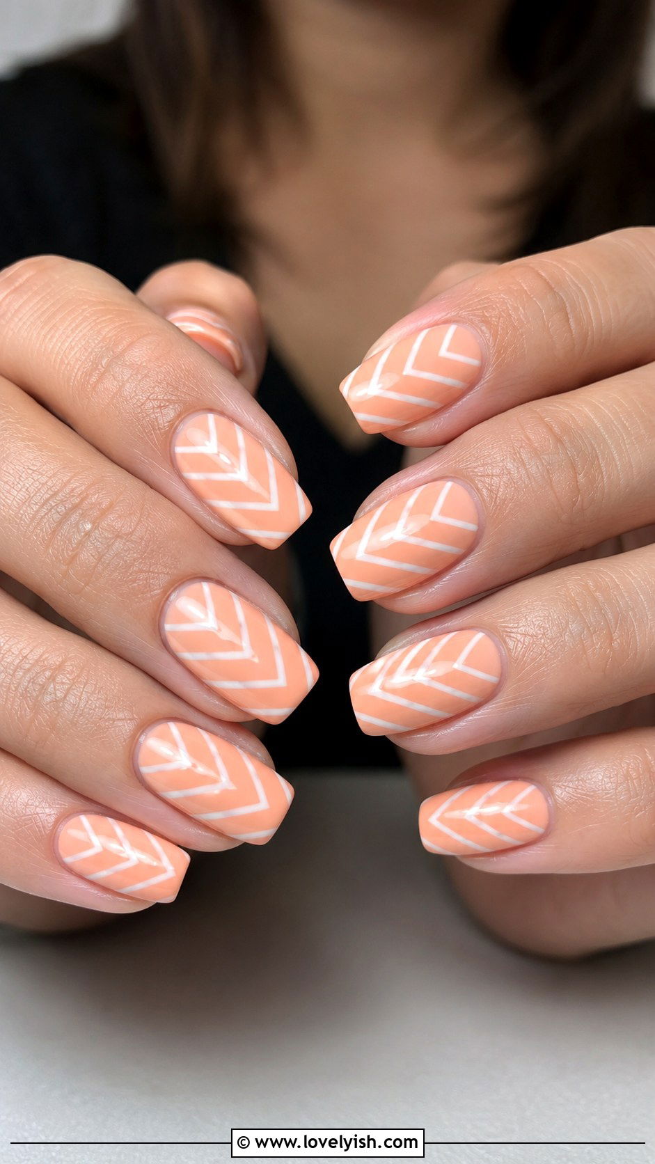 Peach Butterfly Nails - 50 peach nail designs - 50 peach nail designs