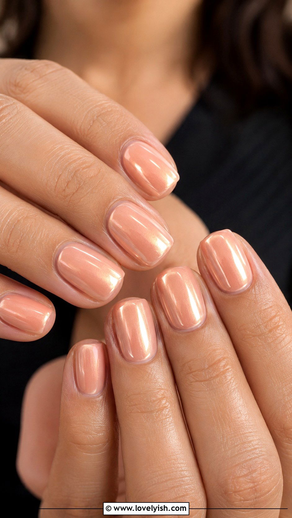 Peach Chrome Nail Design - 45 cute nail designs - 45 cute nail designs