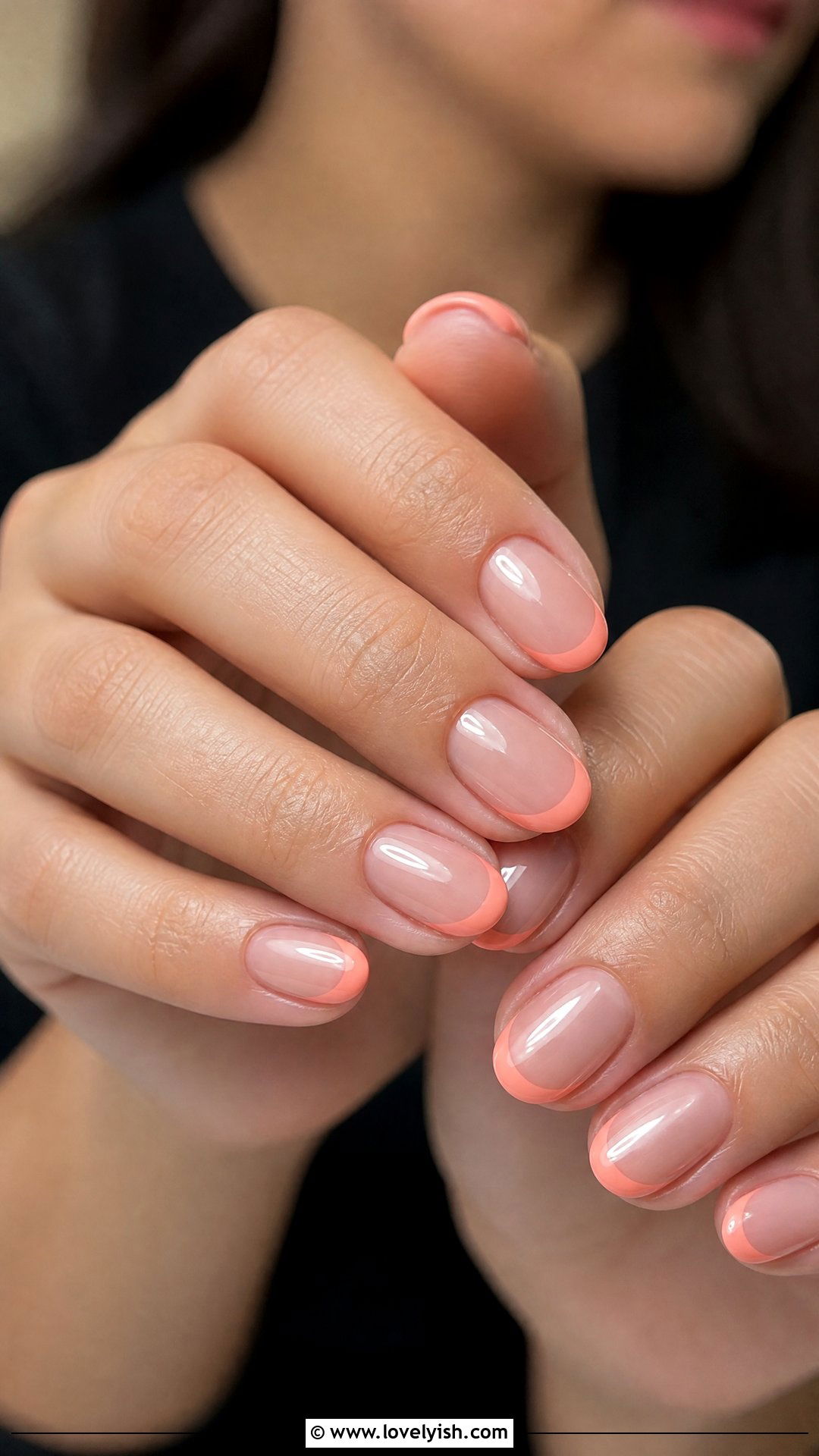 Peach French Tip Nails - 50 colored french tip nails - 50 colored french tip nails