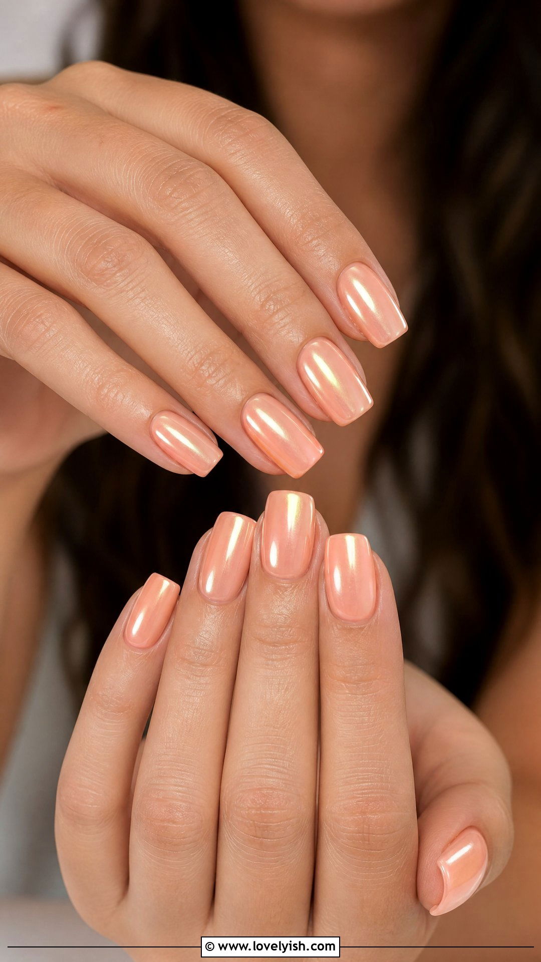 Peach Glazed Builder Gel Nails - 50 builder gel nails - 50 builder gel nails