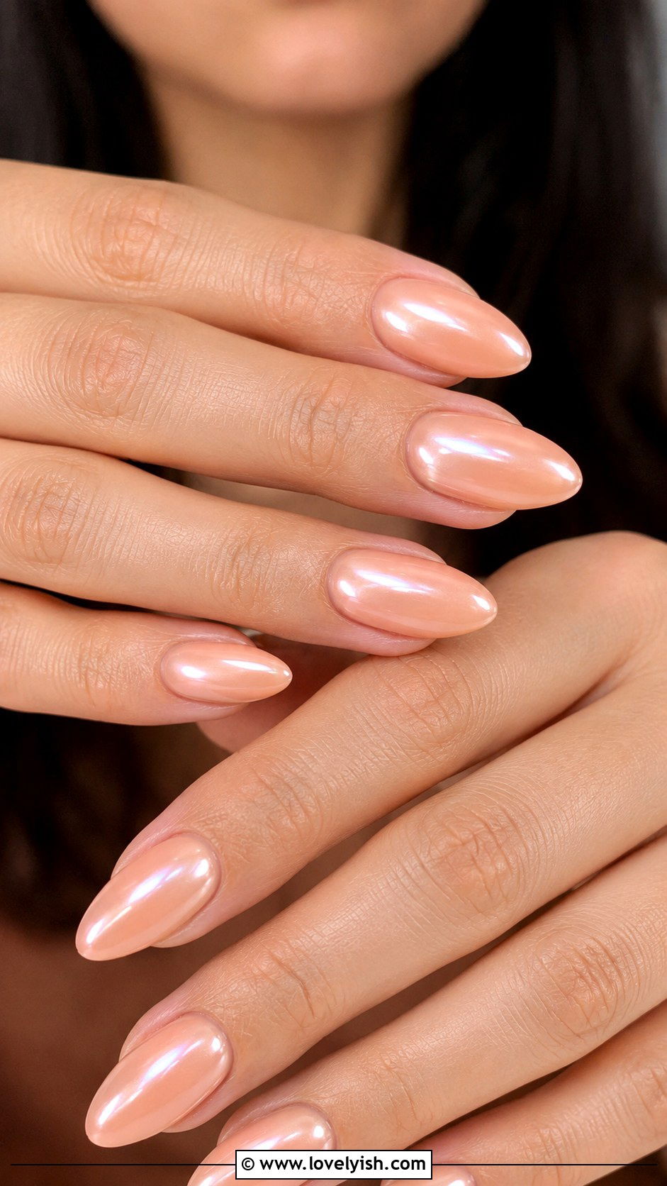 Peach Glazed Donut Nails - 39 summer nail ideas - 39 summer nail ideas
