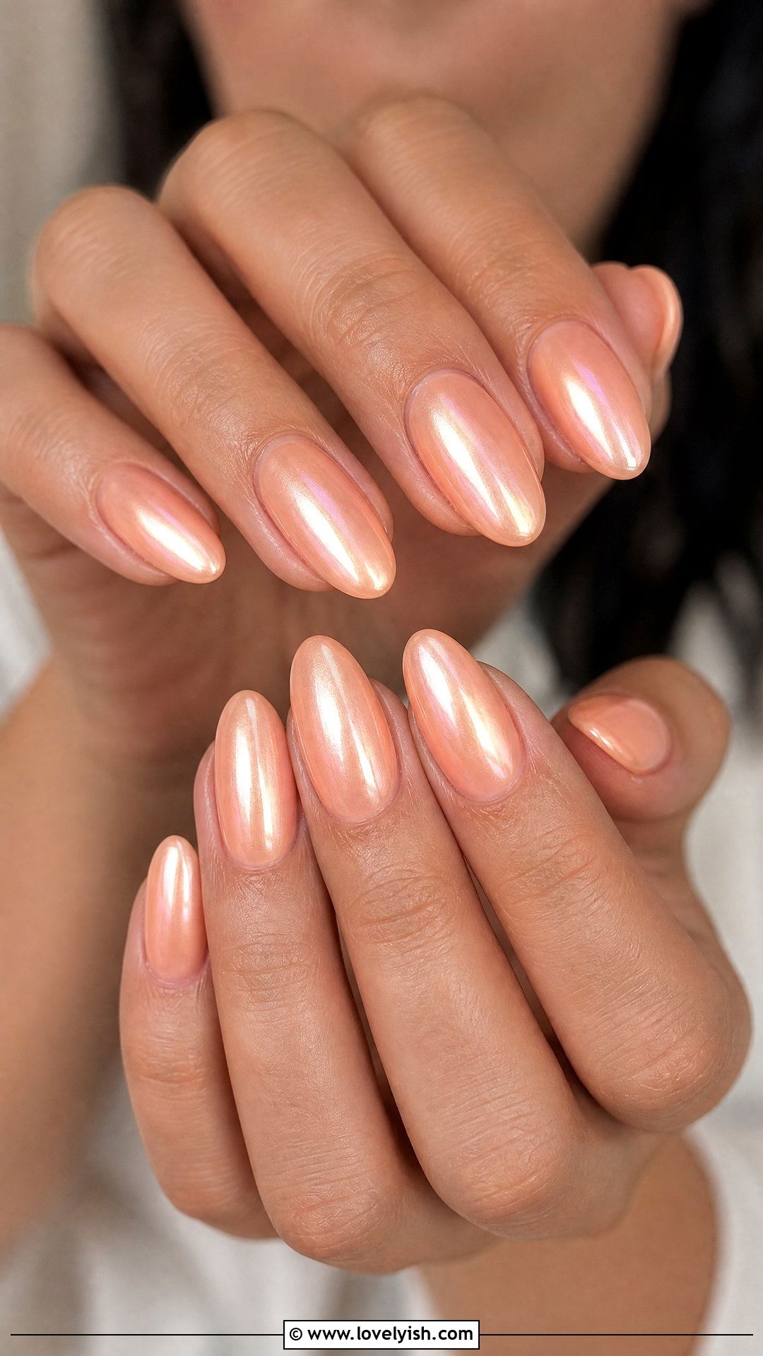 Peach Glazed Donut Nails - 50 cute summer nail designs - 50 cute summer nail designs